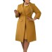 Elastic slim fit solid color suit jacket, camisole skirt two-piece set