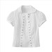 Series Shell Double-Breasted Bubble Cap Sleeve Regular Shoulder Fitted Shirt