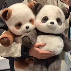 Cute Running Panda Plush Toy, Adorable Panda Stuffed Animal, Kids' Birthday Gift, Soothing Plush Doll
