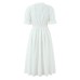 Elegant French-style Hollow Embroidery V-neck Fitted Dress
