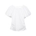 Simple balloon sleeve poplin pleated top Simple balloon sleeve poplin pleated top