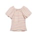 Simple balloon sleeve poplin pleated top Simple balloon sleeve poplin pleated top