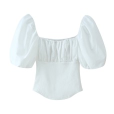 Splicing balloon sleeve short top