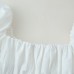 Splicing balloon sleeve short top Splicing balloon sleeve short top