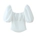 Splicing balloon sleeve short top Splicing balloon sleeve short top