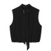Style Pleated Balloon Sleeve Top for Women