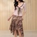 V-Neck Bow Knit Fitted Crop Top Women's Inner Layer Layering Tee