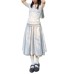 Polka Dot Round Neck Three-quarter Sleeve Butterfly Top