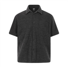 Vertical striped short sleeved shirt