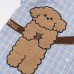 Embroidered plaid short sleeved shirt