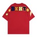 Plush embroidery letter short sleeved T-shirt
