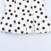 Style Polka Dot Short Sleeve Round Neck Top