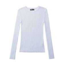 Chic Sheer Hollow Knit Long Sleeve Loose Fit Women's Top