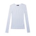 Chic Sheer Hollow Knit Long Sleeve Loose Fit Women's Top