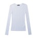 Chic Sheer Hollow Knit Long Sleeve Loose Fit Women's Top