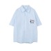 Shawl short sleeved shirt