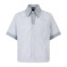 Vertical striped short sleeved shirt