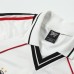 Geometric letter print V-neck lapel short sleeved shirt