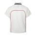 Geometric letter print V-neck lapel short sleeved shirt