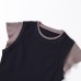 Spicy girl double layered contrasting fake two-piece top