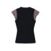 Spicy girl double layered contrasting fake two-piece top