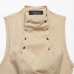 Street button up elastic sleeveless top