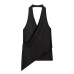 Hot Girl Sleeveless Silk Segment Hanging Neck Collar Top