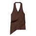 Hot Girl Sleeveless Silk Segment Hanging Neck Collar Top
