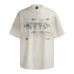 Blurred letter printing dirty short sleeved spray painting