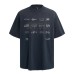 Blurred letter printing dirty short sleeved spray painting