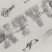 Blurred letter printing dirty short sleeved spray painting