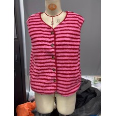 Striped cardigan vest Striped cardigan vest