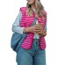 Striped cardigan vest