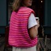 Striped cardigan vest