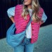 Striped cardigan vest