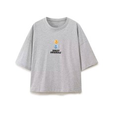 Casual smiley face printed T-shirt