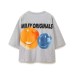 Casual smiley face printed T-shirt