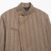 Elegant plaid casual blend suit jacket