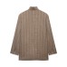 Elegant plaid casual blend suit jacket