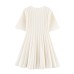 Bubble short sleeved ribbed knitted short dress