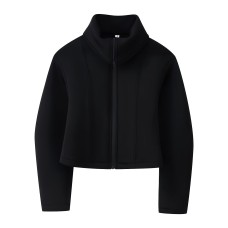Simple long sleeved lapel slim fit short jacket