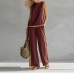 Simple Women's SeWomen's Fashion Sporty Outfit Casual Two-Piece Set