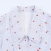Cherry Embroidery Stripe Dress