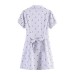 Cherry Embroidery Stripe Dress