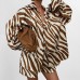 Printed Short Sleeve Round Neck Women's Casual Two-Piece Set