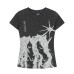 Unicorn Print Short Sleeve Women's Fitted Slim High Street Style Top