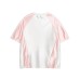 Color-block Raglan Sleeve Baseball Tee Star V-neck Loose Couple Casual Top