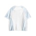 Color-block Raglan Sleeve Baseball Tee Star V-neck Loose Couple Casual Top