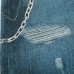 Cartoon chain 3D digital printing curved knife jeans