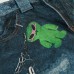 Cartoon chain 3D digital printing curved knife jeans